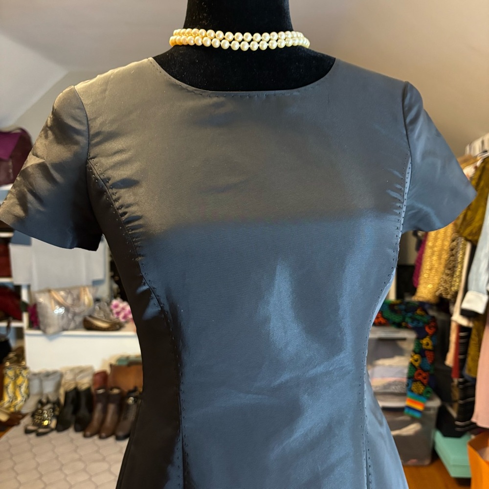 BROOKS BROTHERS Stunning Petite Black Taffeta Sheath Dress | Size 0P - Picture 9 of 10